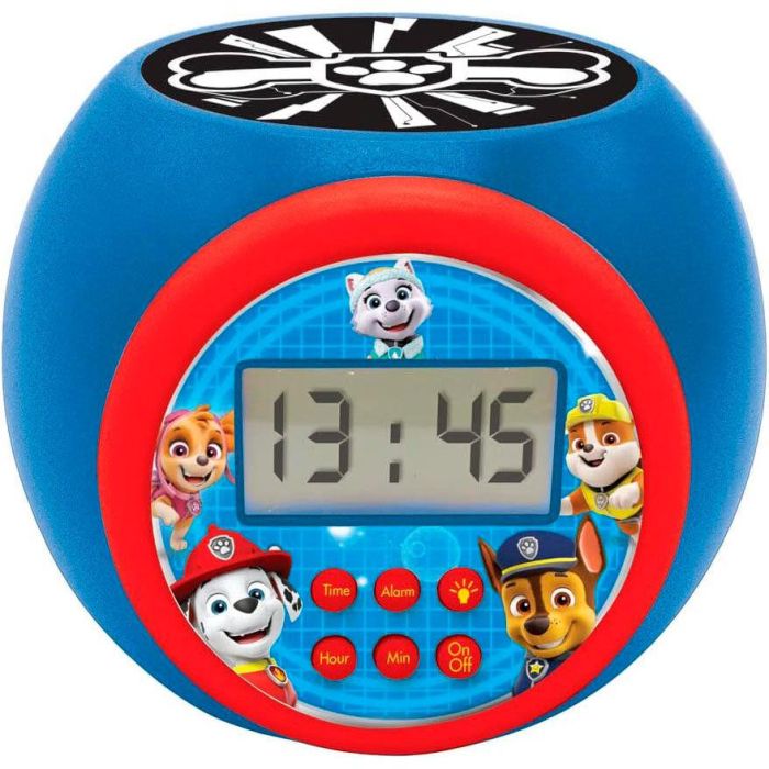 Lexibook Reloj Despertador Patrulla Canina Paw Patrol con Proyección Azul Pantalla LCD Temporizador. 1