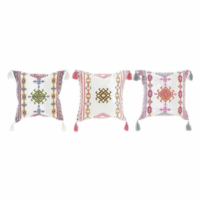 Cojin Arabe DKD Home Decor Multicolor 10 x 40 x 40 cm (3 Unidades)