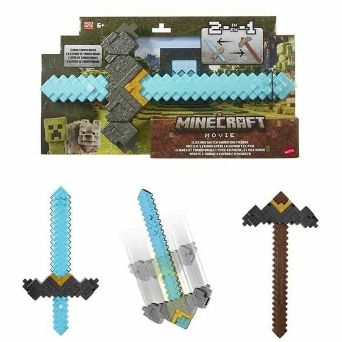 Mattel MATJFR72 Espada y Pico 2 en 1 Minecraft: La Película Juego de Rol 15
