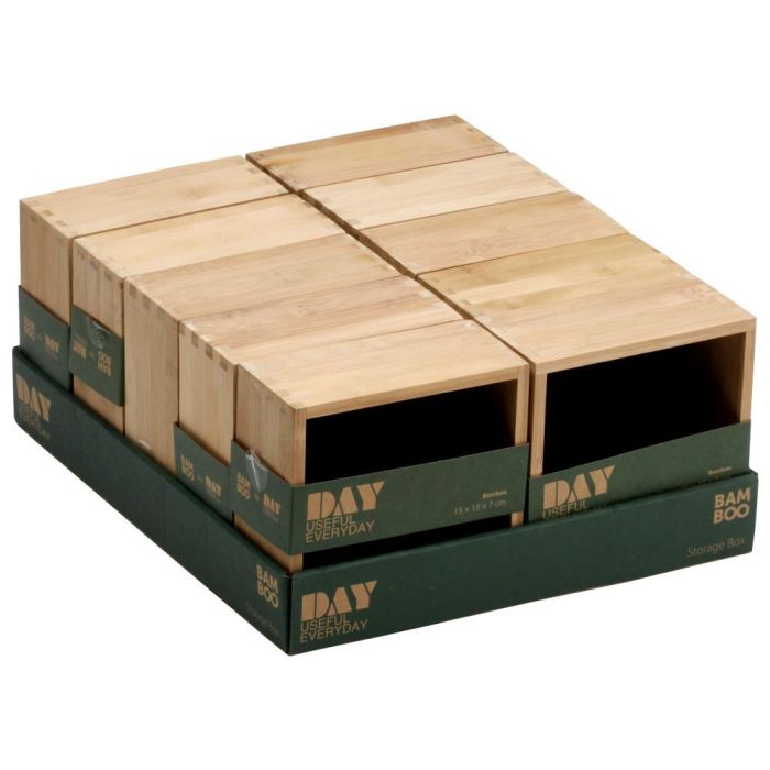 Day Caja Almacenar Bambú 15x15x7 cm Sin Tapa 3