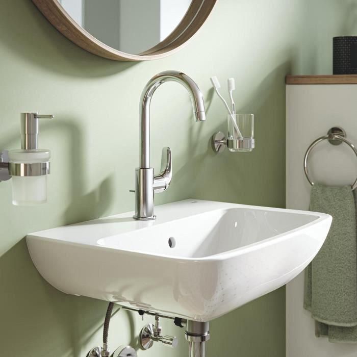 Mezclador monomando de lavabo - GROHE Swift - 24330001 - Cromo - Talla L - Caño alto - Ahorro de agua 1 Mezclador monomando de lavabo - GROHE Swift - 24330001 - Cromo - Talla L - Caño alto - Ahorro de agua 1