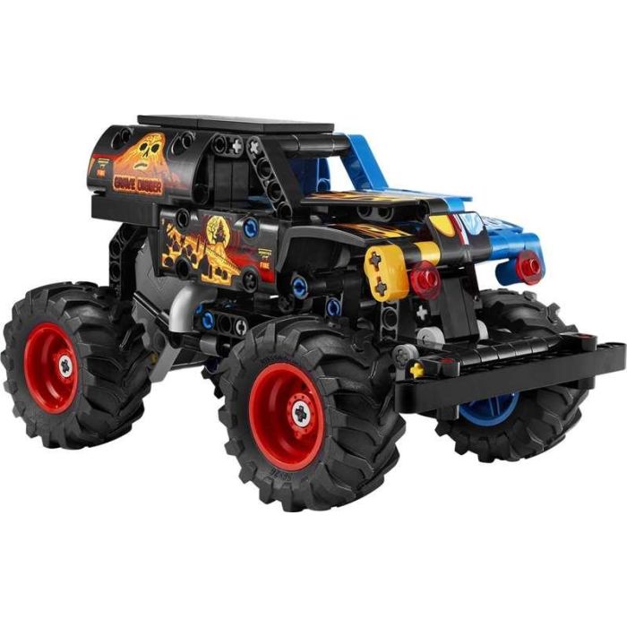 Juego de construccion monster jam grave digger fuego y hielo lego technic 3
