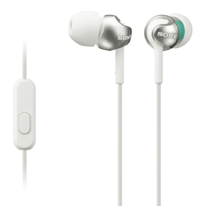 Auriculares de Botón Sony MDR-EX110AP 3,5 mm Blanco 0 Auriculares de Botón Sony MDR-EX110AP 3,5 mm Blanco 0