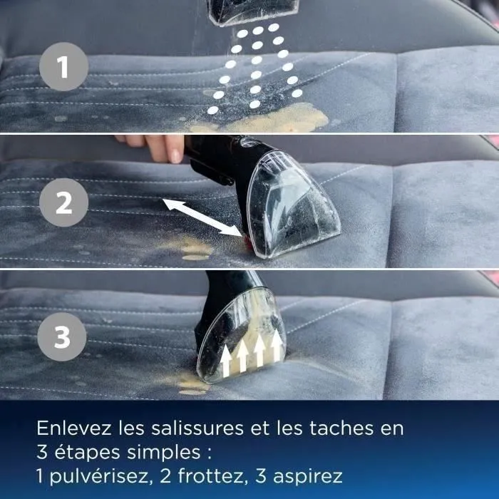 Bissell 3724n Spot Clean Plus Máquina Limpiadora de Manchas Portátil - Separa, Limpia y Aspira 3