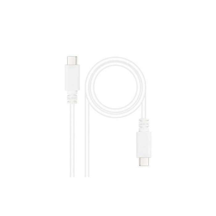 Cable USB 2.0 Tipo-C Nanocable 10.01.2301-L150-W/ USB Tipo-C Macho - USB Tipo-C Macho/ 480Mbps/ 1.5m/ Blanco 1 Cable USB 2.0 Tipo-C Nanocable 10.01.2301-L150-W/ USB Tipo-C Macho - USB Tipo-C Macho/ 480Mbps/ 1.5m/ Blanco 1
