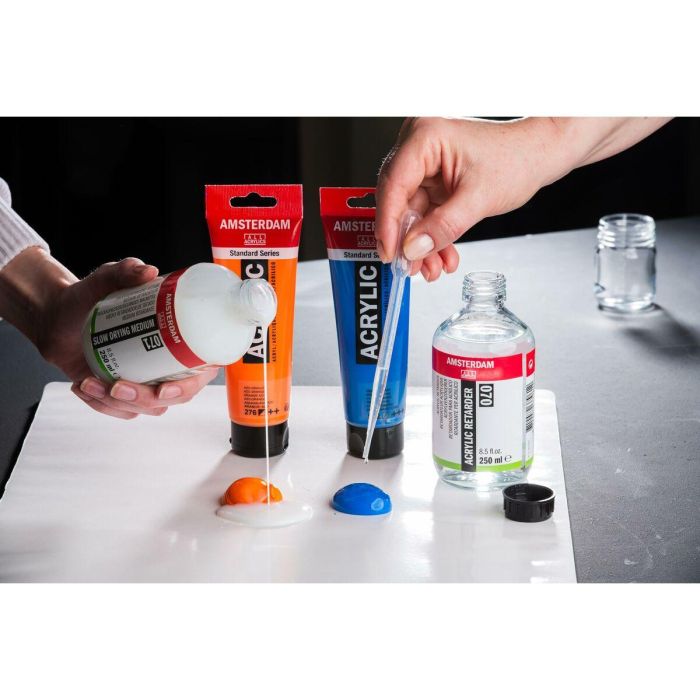 Pintura acrílica Talens Amsterdam Cian 120 ml (3 Unidades) 2