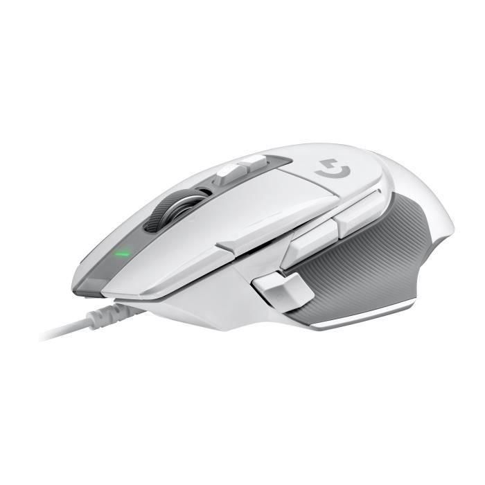 Logitech - G502 X Wire Gaming Mouse - Botones primarios híbridos híbridos de Force Lightforce, Hero Gaming Hero 25K - Sensor blanco