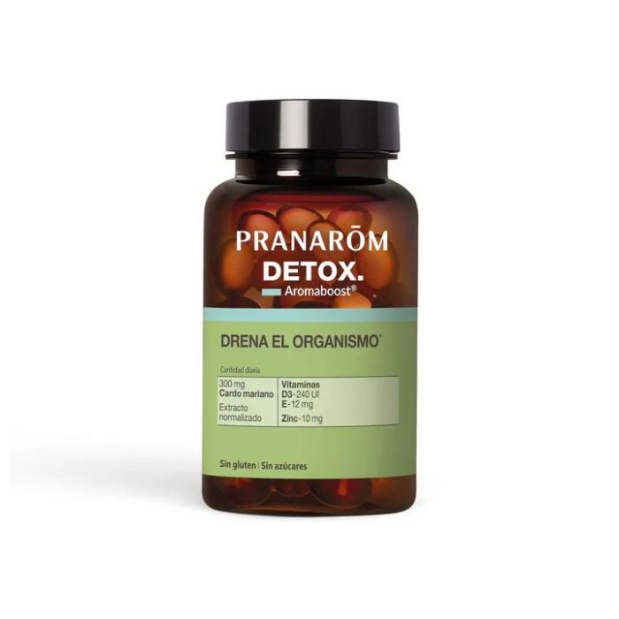 PRANAROM Aromaboost Detox 60 Cápsulas con Cardo Mariano para Eliminar Toxinas