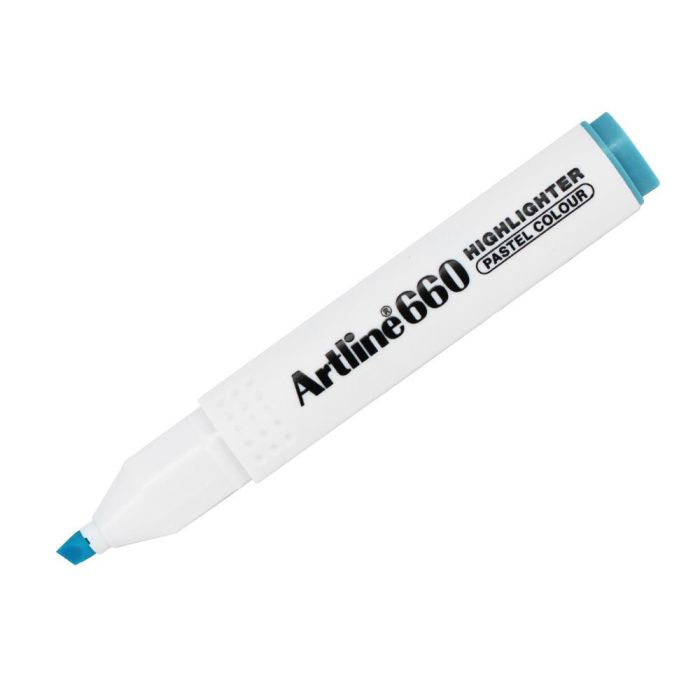 Rotulador Artline Fluorescente Ek-660 Azul Pastel Punta Biselada 12 unidades 1