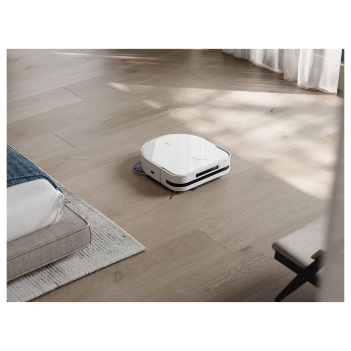 ECOVACS DEEBOT X5 OMNI Robot Aspirador con Estación de Vaciado Autónomo y Fregado, Sin Bolsa, Blanco, Forma D, 3.5L, Navegación Láser, 6400 mAh