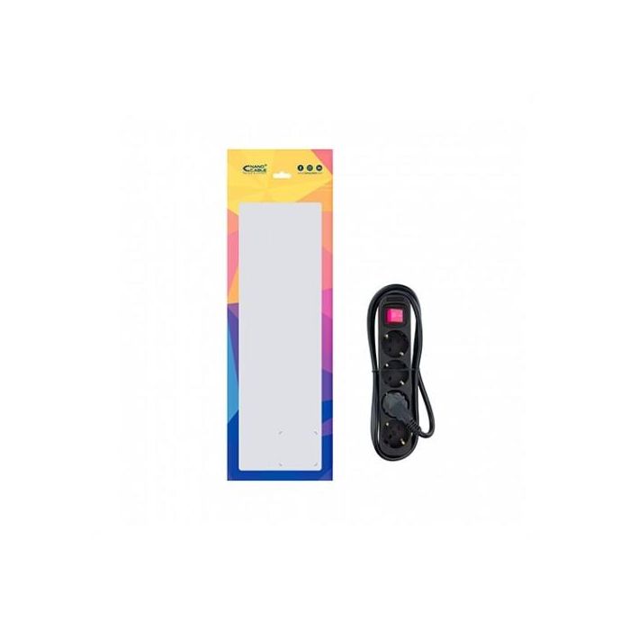Nanocable 10.37.0004-BK Regleta de Enchufes con Interruptor, 4 Tomas con Tierra, Cable 1.4m, Protección Infantil, 3680W, Negro 2