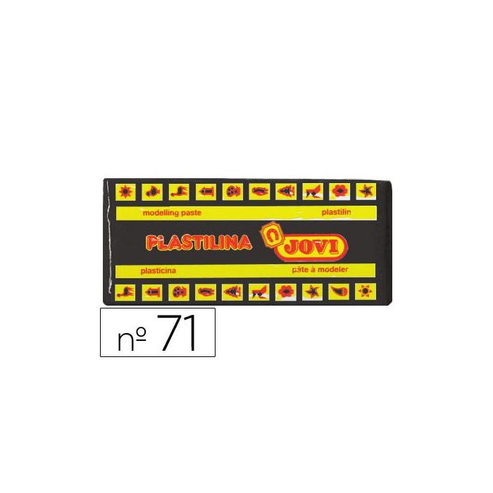 Plastilina Jovi 71 Negro Unidad Tamaño Mediano Plastilina Jovi 71 Negro Unidad Tamaño Mediano