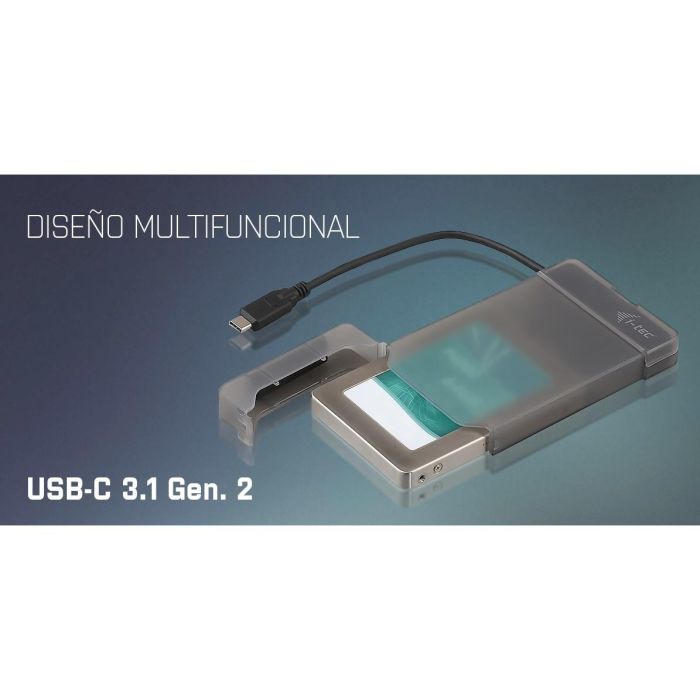 Funda Disco Duro i-Tec C31MYSAFEU313 Negro Gris USB USB-C Sata II 8