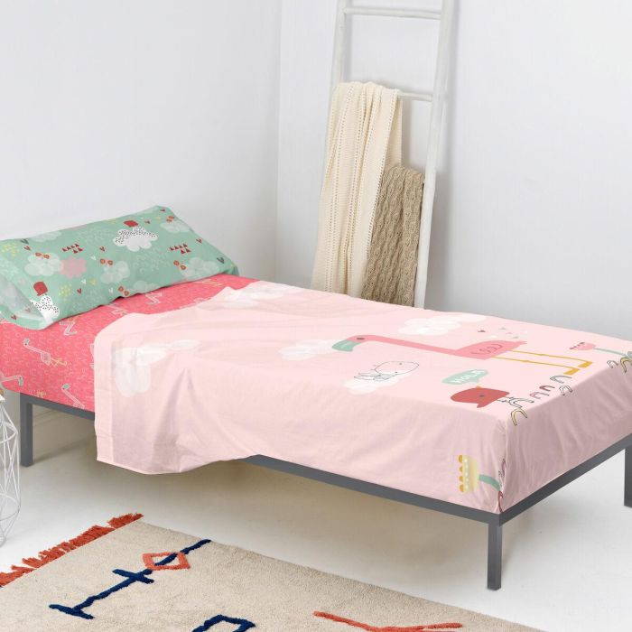 Juego de Sábanas HappyFriday Moshi Moshi Hola Multicolor Cama de 105 2 Piezas 5