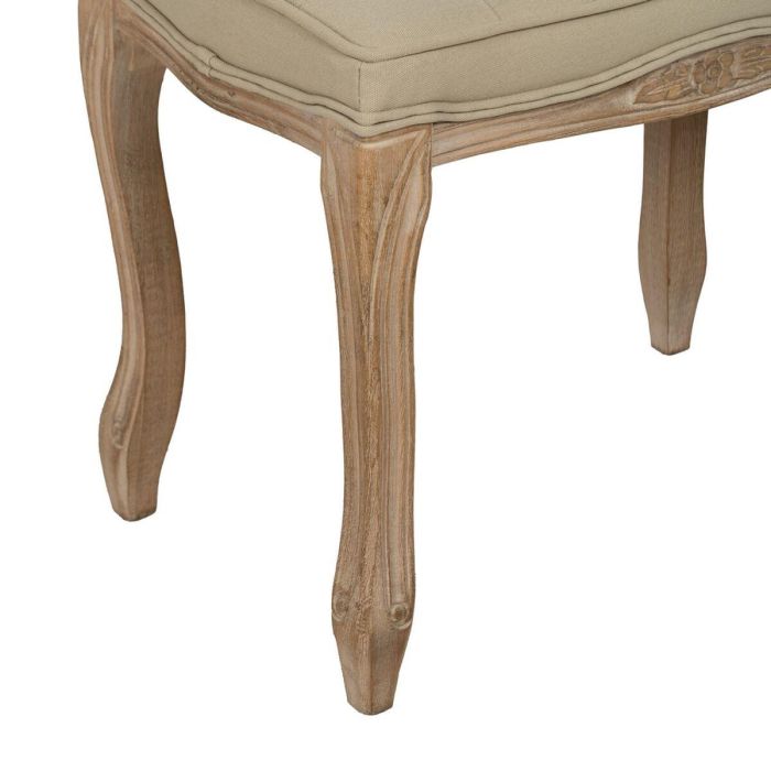 Banqueta Beige Madera de caucho 50 x 47 x 36 cm 2