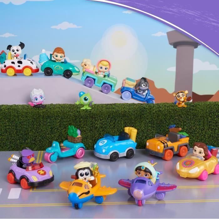 Figuras y vehículo - DISNEY - Coche y figura - 1 figura y 1 vehículo, 12 para coleccionar 2 Figuras y vehículo - DISNEY - Coche y figura - 1 figura y 1 vehículo, 12 para coleccionar 2