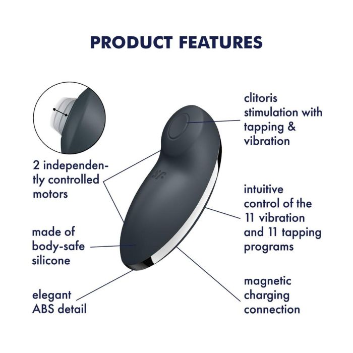 Masajeador erótico Satisfyer Gris 10 Masajeador erótico Satisfyer Gris 10