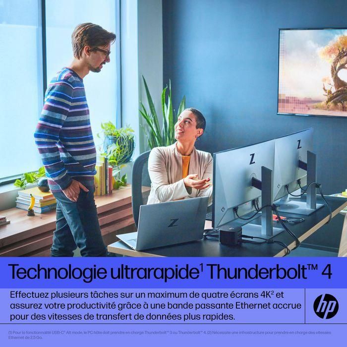 HP Thunderbolt Dock 280W G4, con Cable Combinado, Thunderbolt 4, soporta hasta 4 monitores 4K 5