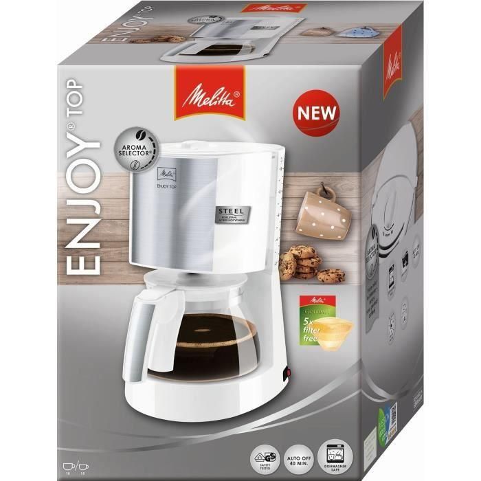 MELITTA 1017-03 Disfruta de la cafetera Top Glass Blanco / Acero cepillado 1017-03 3 MELITTA 1017-03 Disfruta de la cafetera Top Glass Blanco / Acero cepillado 1017-03 3