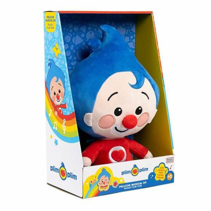 Bandai Peluche musical Payaso Plim Plim Deluxe con luz y sonido, 30 cm, para bebés desde 0 meses, pilas incluidas 1 Bandai Peluche musical Payaso Plim Plim Deluxe con luz y sonido, 30 cm, para bebés desde 0 meses, pilas incluidas 1