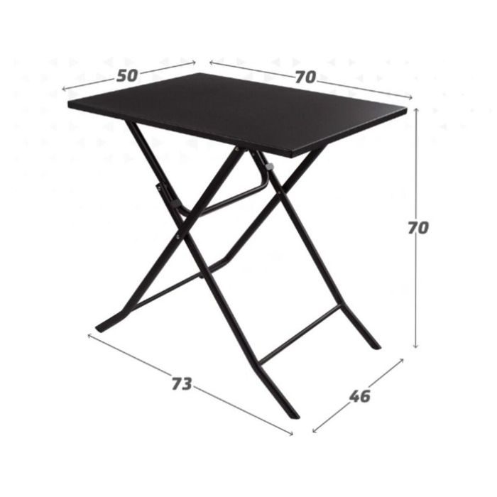 Mesa cuadrada plegable de metal aktive 70x50x70 cm 1