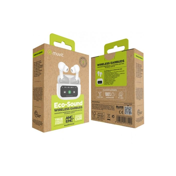 Auriculares Bluetooth Muvit For Change True Wireless Estéreo con estuche de carga/ Autonomía 6h/ Blancos 4 Auriculares Bluetooth Muvit For Change True Wireless Estéreo con estuche de carga/ Autonomía 6h/ Blancos 4