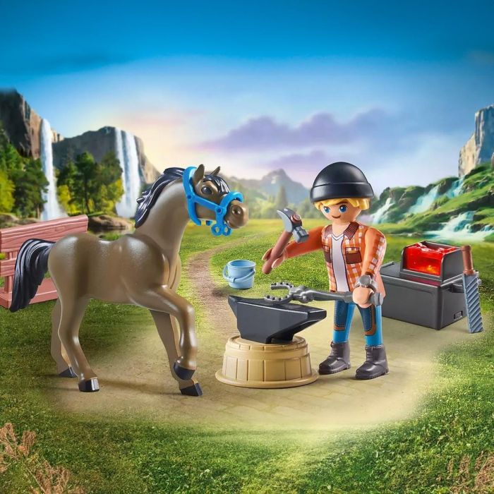Playmobil Ben Y Aquiles 71357 Herrador Con Caballo Y Herramientas 4