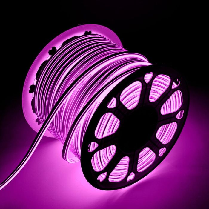 Tira LED Manguera "Neon Flex" 6W 6000ºK 220VAC 8x18mm Doble 120xSMD2835 6W/M x1M 40.000H  [HO-NSPVC8x16DOY220CW] 10
