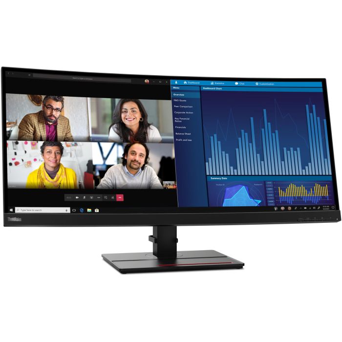 Lenovo Monitor ThinkVision P34w-20 34" UWQHD IPS Curvo 4ms 60Hz USB-C HDMI DP Negro 10