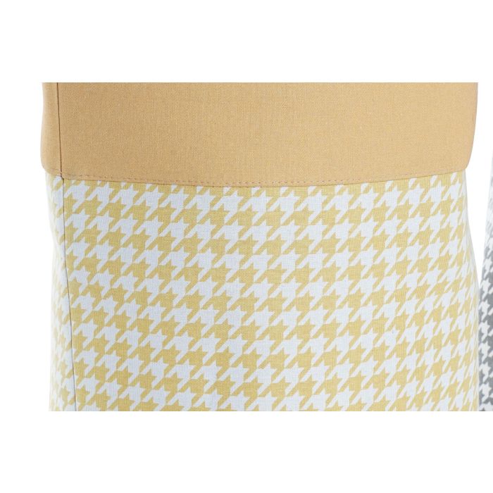 DKD Home Decor Cesta de Ropa de Poliéster Colección Básicos Pata de Gallo Colores Surtidos Gris, Amarillo y Azul 40x40x60 cm Pack 3 Unidades Lavado en Seco 2 DKD Home Decor Cesta de Ropa de Poliéster Colección Básicos Pata de Gallo Colores Surtidos Gris, Amarillo y Azul 40x40x60 cm Pack 3 Unidades Lavado en Seco 2