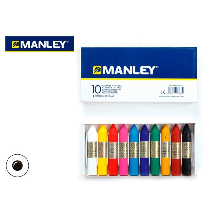 Manley Ceras 60 mm Colores Surtidos Estuche 10 Ud 1