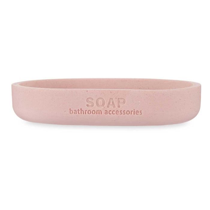 Jabonera de Resina y Bambú Rosa Berilo 12.5x2.5x8.5 cm (6 Unidades) 2 Jabonera de Resina y Bambú Rosa Berilo 12.5x2.5x8.5 cm (6 Unidades) 2