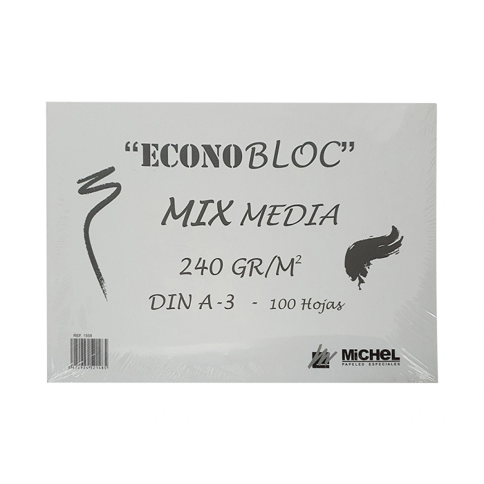 Michel Bloc Dibujo Multitécnicas Mix Media DIN A3 Encolado 100 Hojas 240 gr 297x420 mm 1