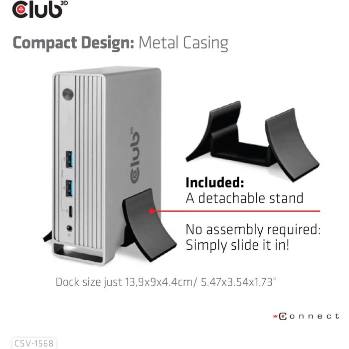 Club3D CSV-1568 Estación de Acoplamiento USB-C 4K 100W con 6xUSB3, DP, 2xHDMI, VGA, LAN, Power Delivery 120W 4 Club3D CSV-1568 Estación de Acoplamiento USB-C 4K 100W con 6xUSB3, DP, 2xHDMI, VGA, LAN, Power Delivery 120W 4