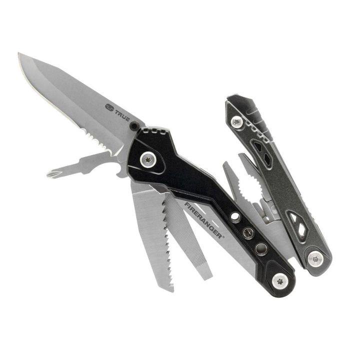 True Multiherramienta Outdoor Supervivencia Emergencia Cuchillo Varilla Ferrocerio Alicates Sierra Bolsa Nailon 5