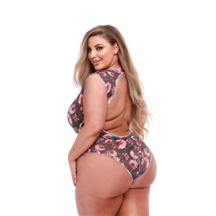 Body Baci Lingerie Floral & Lace Gris XL 1 Body Baci Lingerie Floral & Lace Gris XL 1