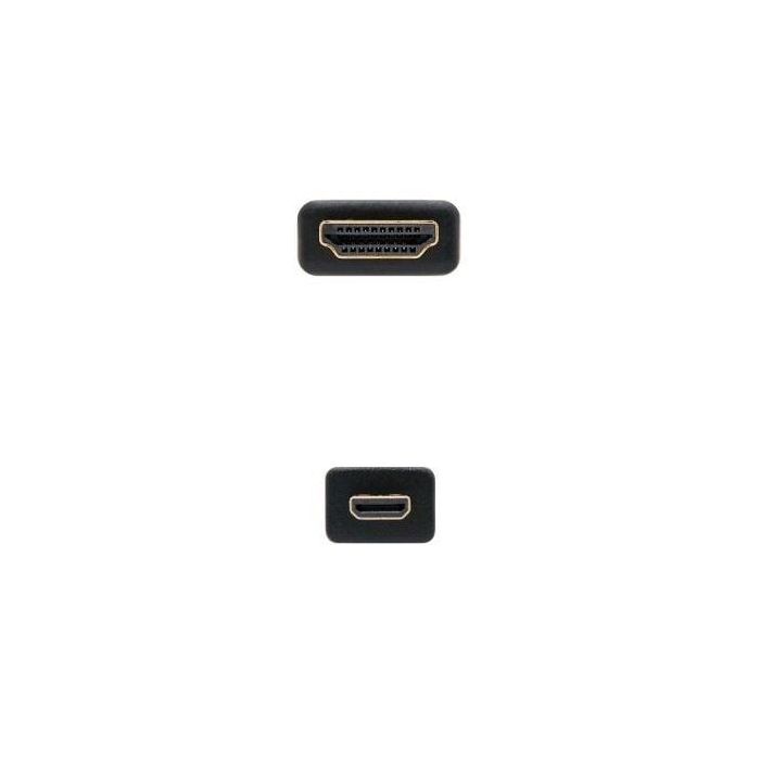 Nanocable 10.15.3502 Cable Micro HDMI a HDMI Macho 1.8m Negro 4K v1.4, Alta Velocidad con ARC y 3D, Conectores Dorados 2 Nanocable 10.15.3502 Cable Micro HDMI a HDMI Macho 1.8m Negro 4K v1.4, Alta Velocidad con ARC y 3D, Conectores Dorados 2