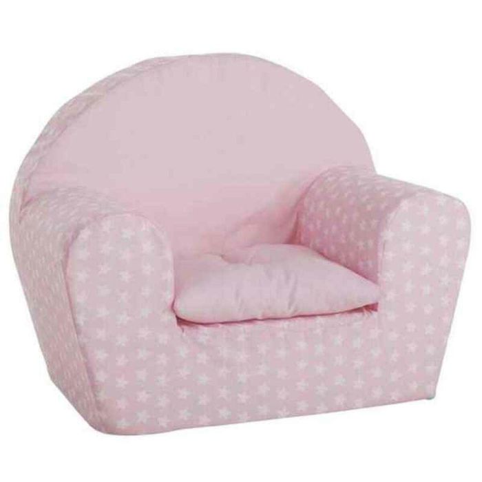 Creaciones Llopis Sillón Infantil Rosa Estrellas con Cojín 44x34x53 cm Poliéster/Acrílico Creaciones Llopis Sillón Infantil Rosa Estrellas con Cojín 44x34x53 cm Poliéster/Acrílico