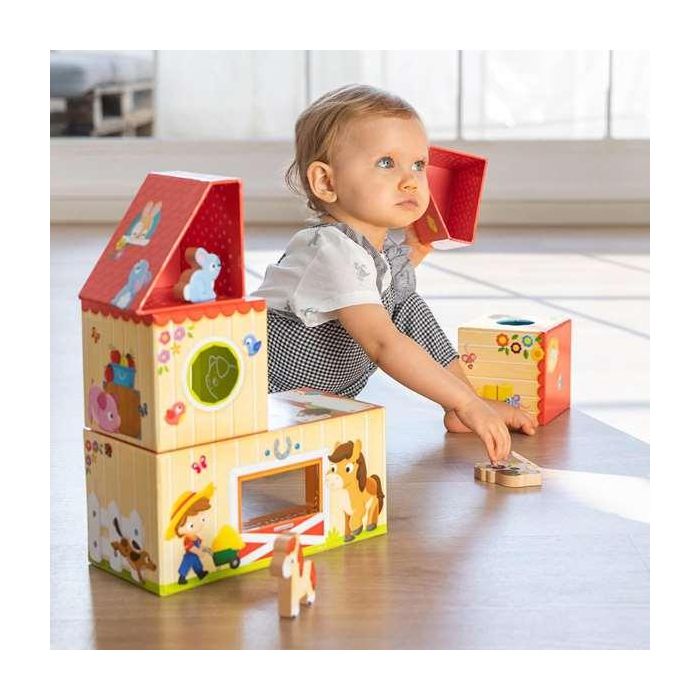 Goula Juego de Construcción de Madera "Mi Primera Granja" con 10 Piezas para Apilar y Construir, Cartón y Madera, para Niños +1 Año 10 Goula Juego de Construcción de Madera "Mi Primera Granja" con 10 Piezas para Apilar y Construir, Cartón y Madera, para Niños +1 Año 10