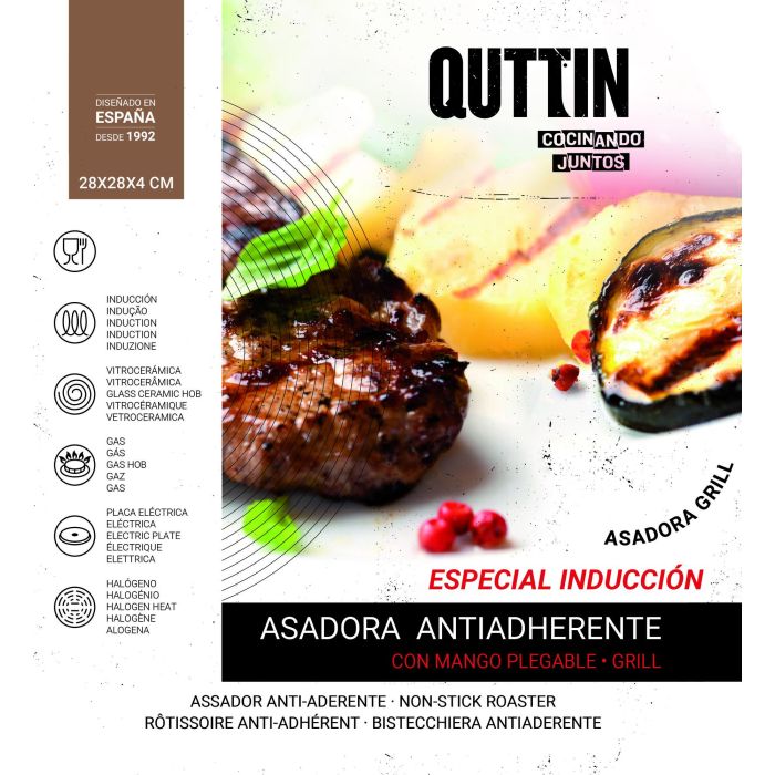 Asadora plegable de bakelita Quttin 28x4 cm (6 Unidades) 2 Asadora plegable de bakelita Quttin 28x4 cm (6 Unidades) 2