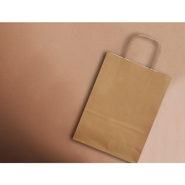 Bolsa Papel Q-Connect Celulosa Natural Liso L Con Asa Retorcida 320x400x14 mm 25 unidades 8