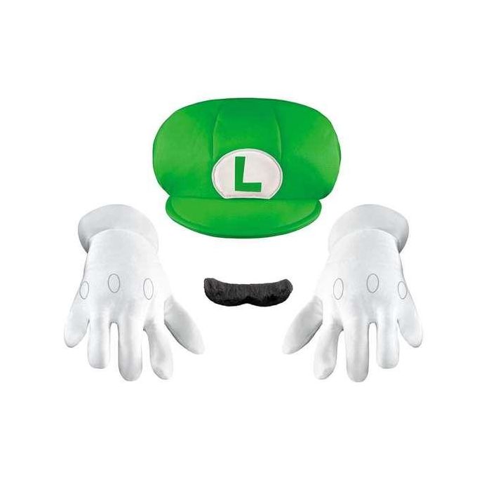 Disfraz infantil nintendo super mario kit luigi Disfraz infantil nintendo super mario kit luigi