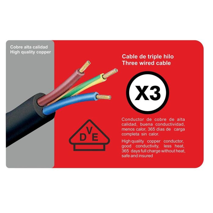 Regleta 3 Enchufes Schuko con Interruptor Silver Electronics 9643 Negro Regleta 3 Enchufes Schuko con Interruptor Silver Electronics 9643 Negro