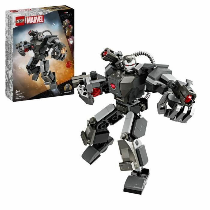 LEGO 76277 Marvel War Machine Armadura Robot, Robot de Juguete con 3 Cañones de Disparo, Personaje MCU