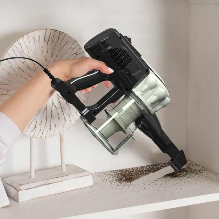 Livoo Aspiradora Vertical con Cable DOH142V - 600 W - 12 kPa - Ciclónica - 0,55 L - Verde 4