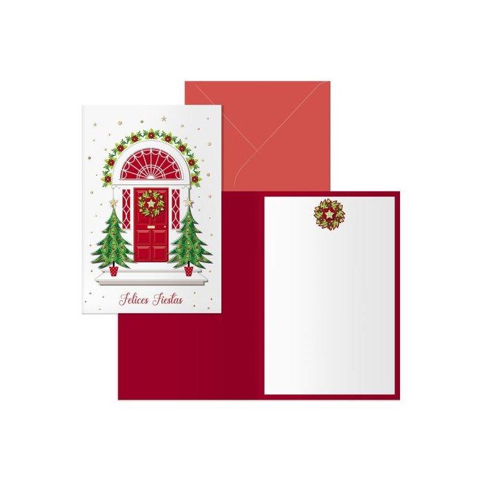 Christmas Dohe 115X170 Red Door 6 unidades