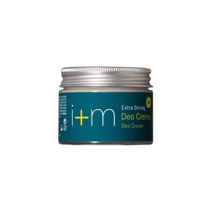 I+M Desodorante Crema Extra Fuerte 30ml para Deporte y Sudoración Intensa, Vegano, Sin Sales de Aluminio