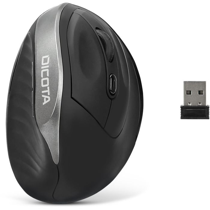 DICOTA D31981 Ratón ergonómico inalámbrico Bluetooth 1600 DPI para juegos Negro 7