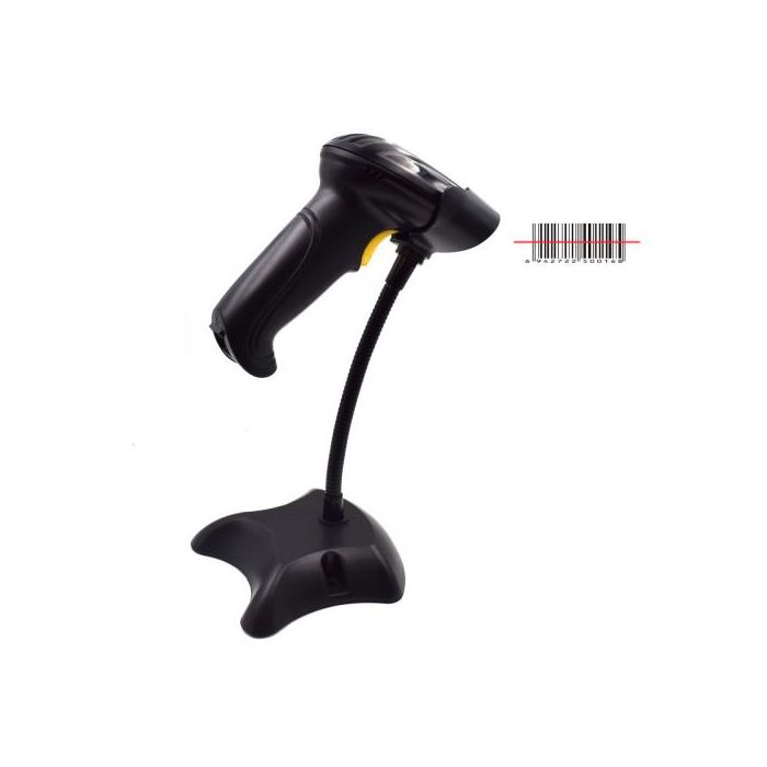 Ewent EW3430 Lector de Códigos de Barras Portátil 1D Inalámbrico, Resistente a Golpes, Negro 2
