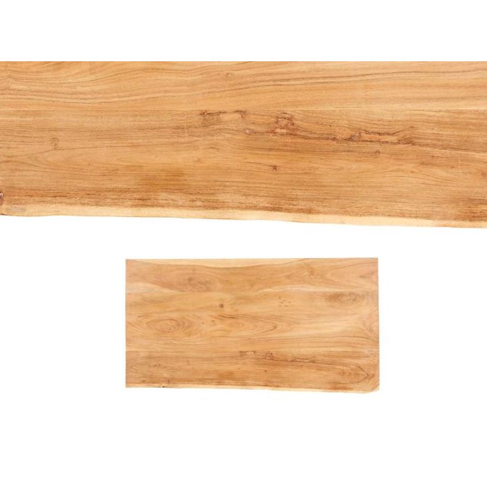 Giftdecor Mesa Auxiliar Madera Live Edge 120x60x46 cm Acacia Marrón y Negro 2